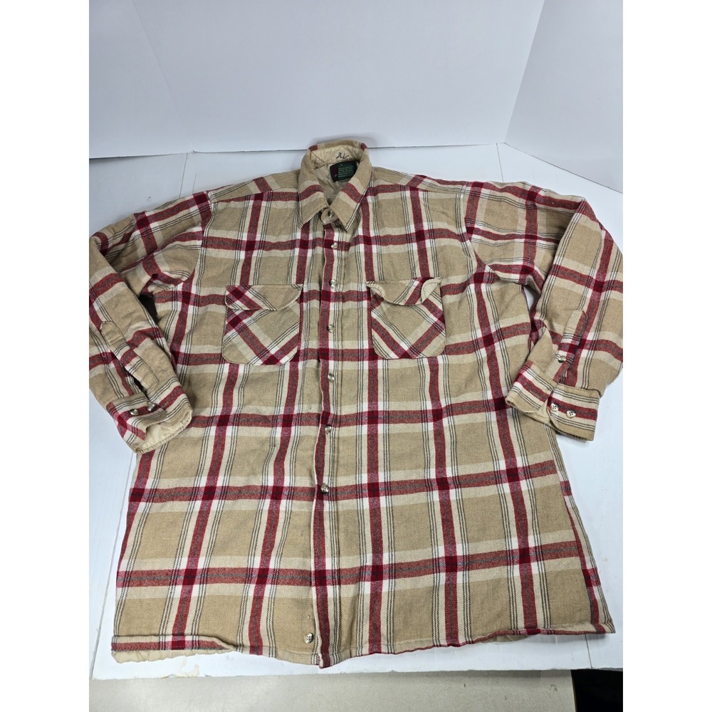 Vintage High Sierra By Mervyn's Flannel Plaid Men's Shirt Jacked Size XL Western